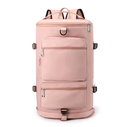 Casual Travel Luggage Bag Men Women Large Capacity Nylon Fitness Backpack with Shoe Compartment