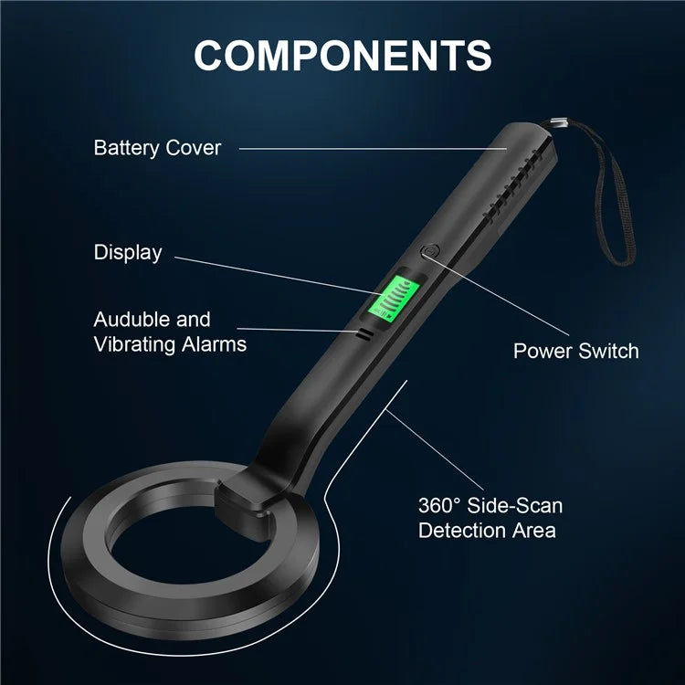 G-P Handheld LCD Display Metal Detector Portable Pin Pointer Treasure Finder Probe with Buzzer Alarm / Vibration
