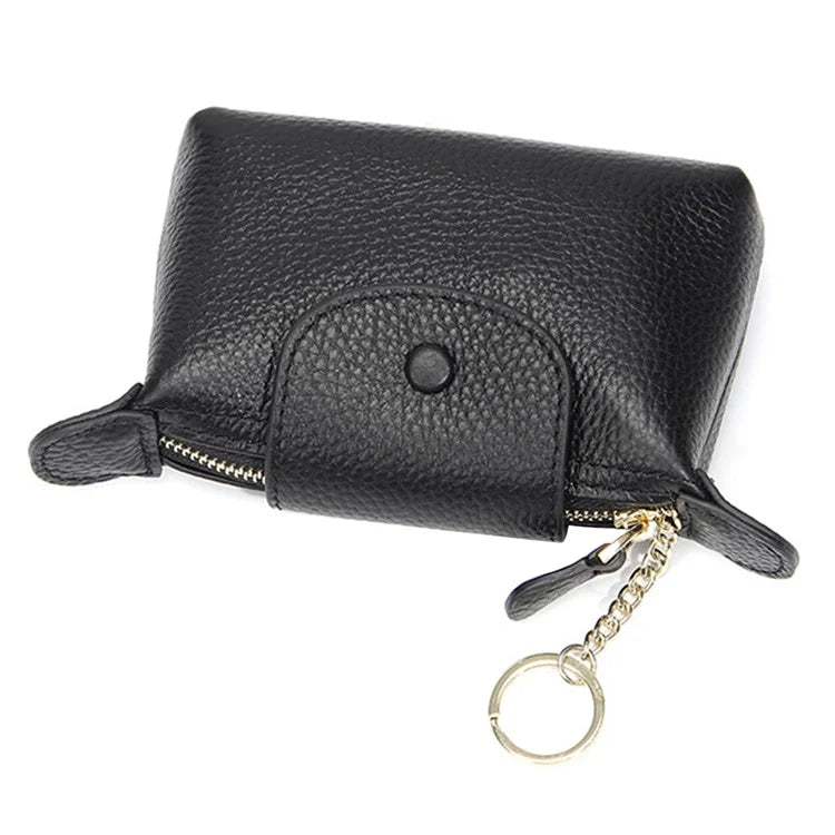 TZ 2308 Top-Layer Cowhide Leather Mini Wallet Coin Small Change Purse Bag