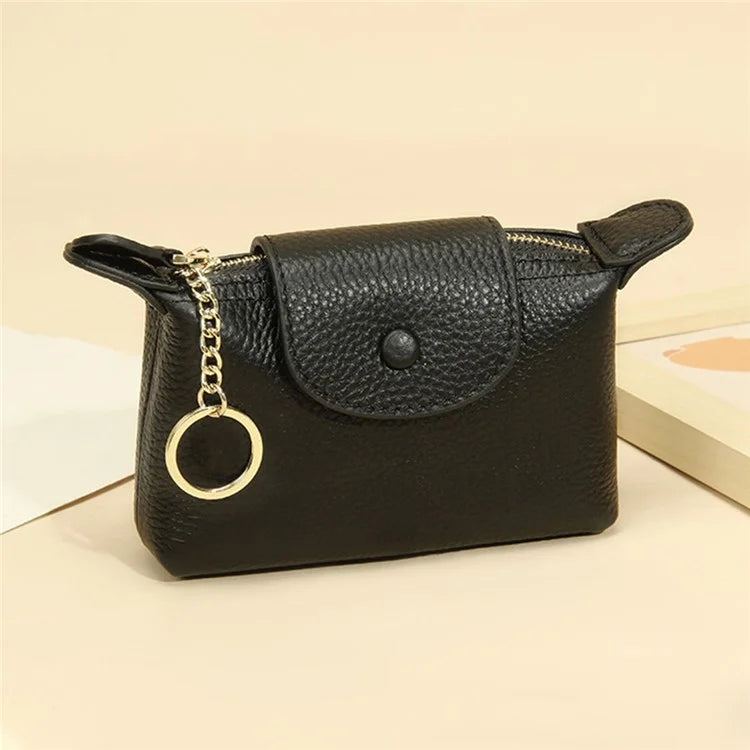 TZ 2308 Top-Layer Cowhide Leather Mini Wallet Coin Small Change Purse Bag
