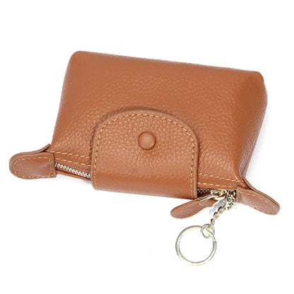 TZ 2308 Top-Layer Cowhide Leather Mini Wallet Coin Small Change Purse Bag