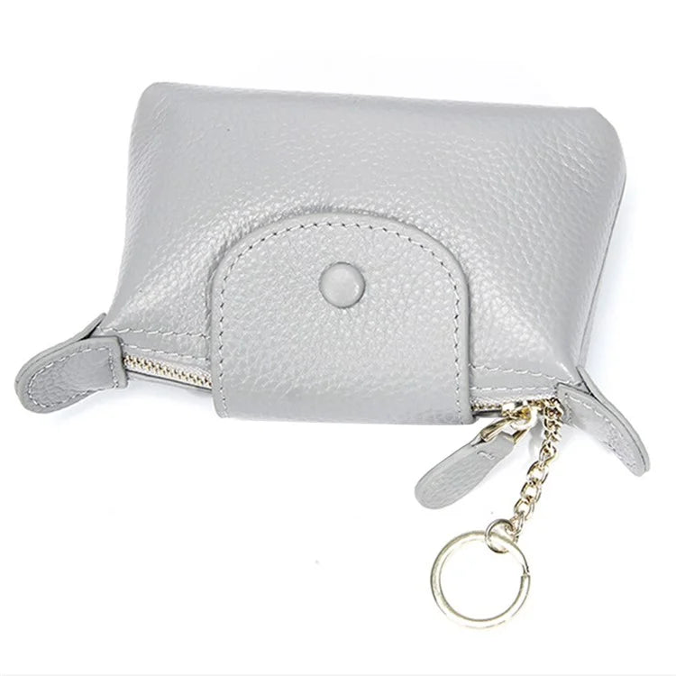 TZ 2308 Top-Layer Cowhide Leather Mini Wallet Coin Small Change Purse Bag