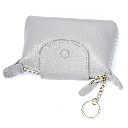 TZ 2308 Top-Layer Cowhide Leather Mini Wallet Coin Small Change Purse Bag