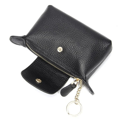 TZ 2308 Top-Layer Cowhide Leather Mini Wallet Coin Small Change Purse Bag
