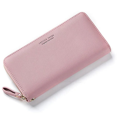 FOREVER YOUNG C7575-10 Women's Wristlet Clutch Purse Long Wallet PU Leather Cell Phone Pouch Bag