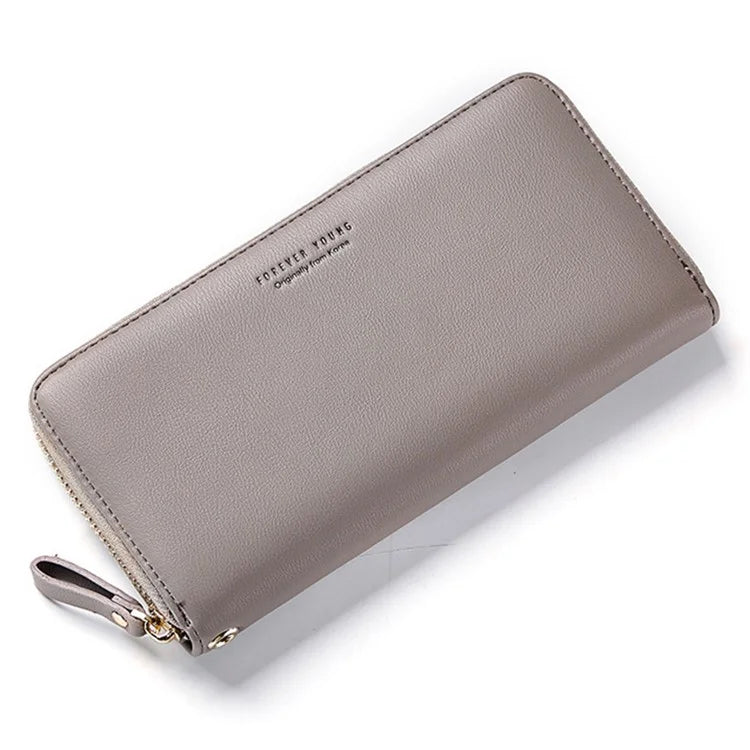 FOREVER YOUNG C7575-10 Women's Wristlet Clutch Purse Long Wallet PU Leather Cell Phone Pouch Bag