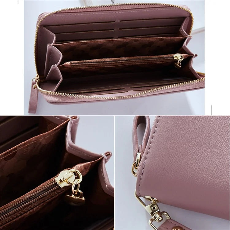 FOREVER YOUNG C7575-10 Women's Wristlet Clutch Purse Long Wallet PU Leather Cell Phone Pouch Bag