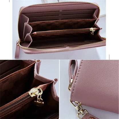 FOREVER YOUNG C7575-10 Women's Wristlet Clutch Purse Long Wallet PU Leather Cell Phone Pouch Bag