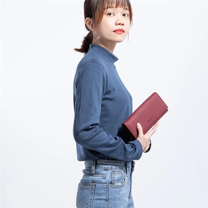 PERFECT FOR YOU G6933-001 Card Holder Long Purse PU Leather Women Wallet Cellphone Holder Clutch