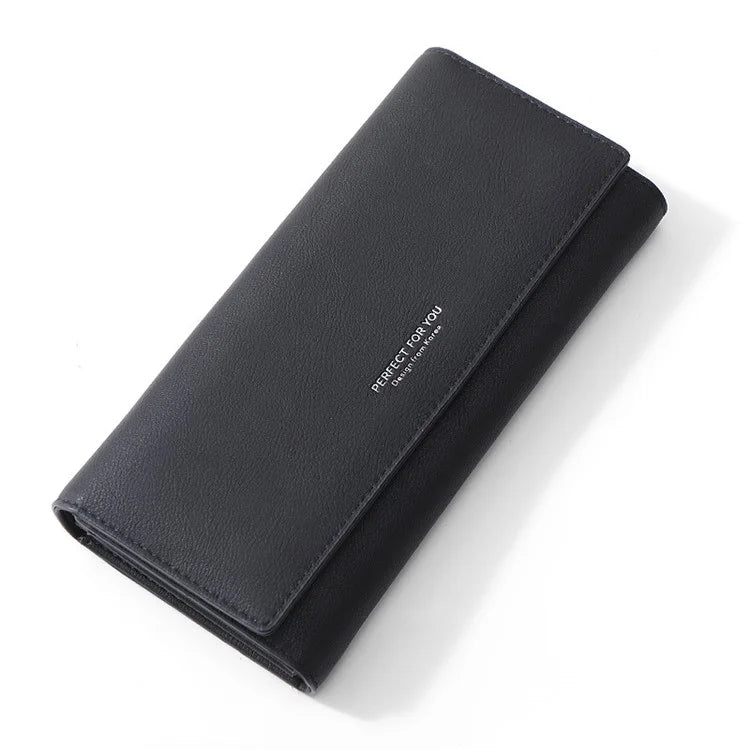 PERFECT FOR YOU G6933-001 Card Holder Long Purse PU Leather Women Wallet Cellphone Holder Clutch