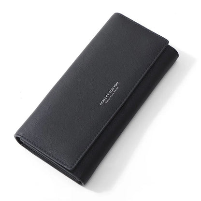 PERFECT FOR YOU G6933-001 Card Holder Long Purse PU Leather Women Wallet Cellphone Holder Clutch