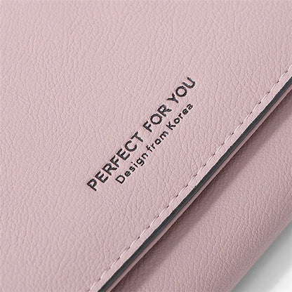 PERFECT FOR YOU G6933-001 Card Holder Long Purse PU Leather Women Wallet Cellphone Holder Clutch