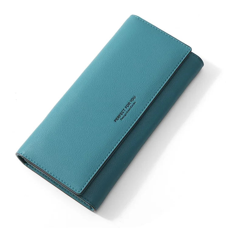 PERFECT FOR YOU G6933-001 Card Holder Long Purse PU Leather Women Wallet Cellphone Holder Clutch