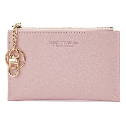 PERFECT FOR YOU 6313-006 PU Leather Women Small Wallet Card Holder Zipper Coin Purse