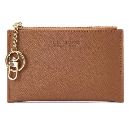 PERFECT FOR YOU 6313-006 PU Leather Women Small Wallet Card Holder Zipper Coin Purse