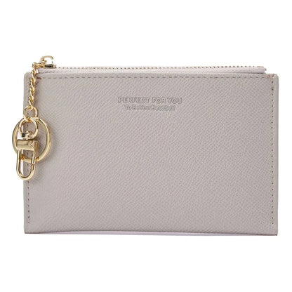 PERFECT FOR YOU 6313-006 PU Leather Women Small Wallet Card Holder Zipper Coin Purse