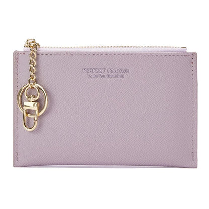 PERFECT FOR YOU 6313-006 PU Leather Women Small Wallet Card Holder Zipper Coin Purse