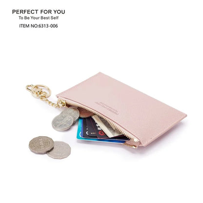 PERFECT FOR YOU 6313-006 PU Leather Women Small Wallet Card Holder Zipper Coin Purse