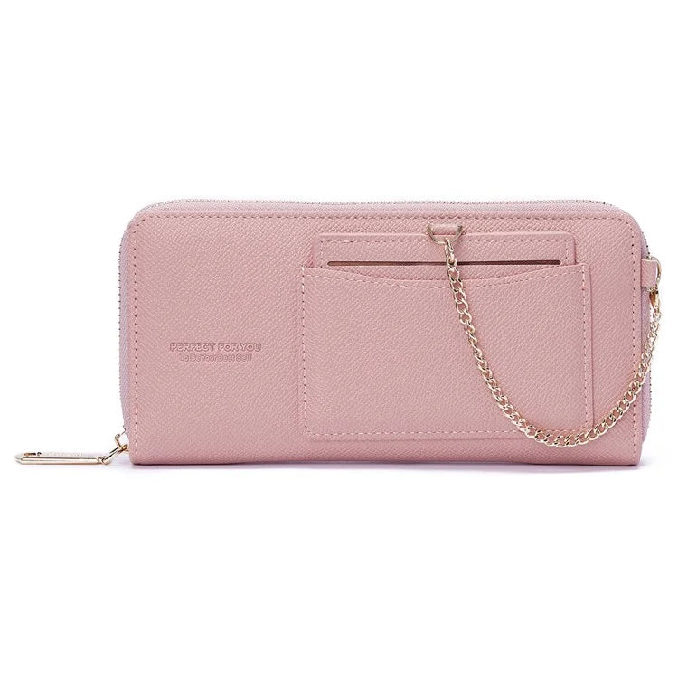 PERFECT FOR YOU 6306-002 Women Organ Long Purse PU Leather Cellphone Clutch with Separate Card Holder