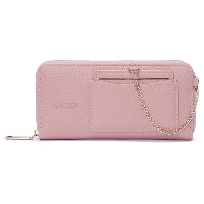 PERFECT FOR YOU 6306-002 Women Organ Long Purse PU Leather Cellphone Clutch with Separate Card Holder
