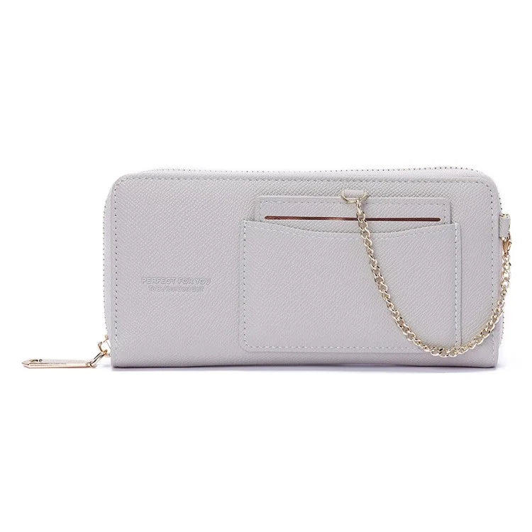 PERFECT FOR YOU 6306-002 Women Organ Long Purse PU Leather Cellphone Clutch with Separate Card Holder