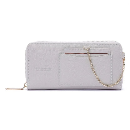 PERFECT FOR YOU 6306-002 Women Organ Long Purse PU Leather Cellphone Clutch with Separate Card Holder