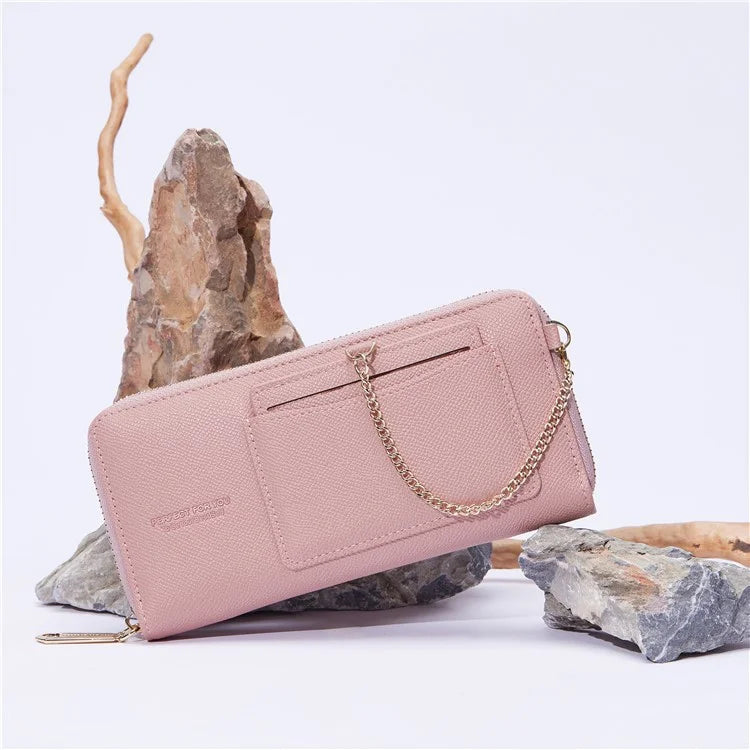 PERFECT FOR YOU 6306-002 Women Organ Long Purse PU Leather Cellphone Clutch with Separate Card Holder