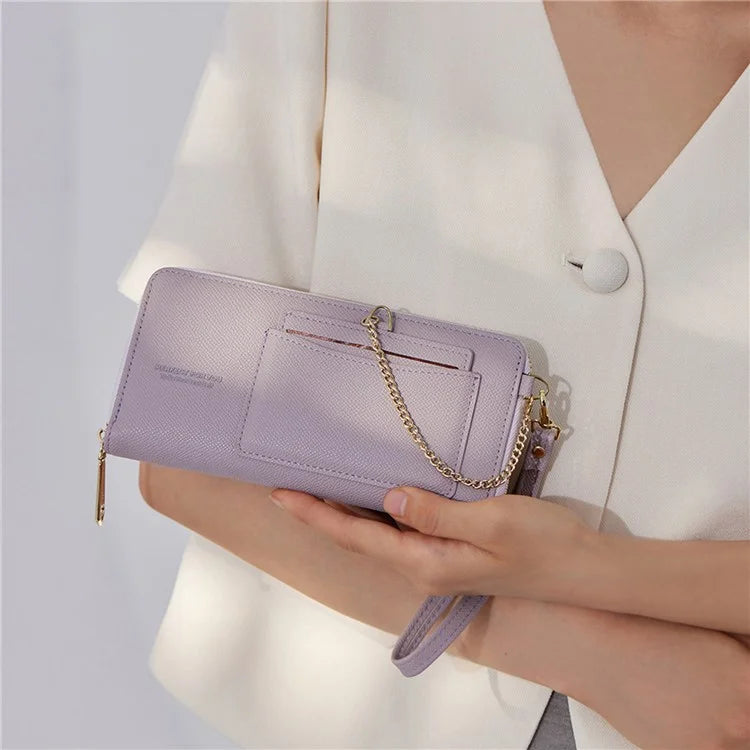 PERFECT FOR YOU 6306-002 Women Organ Long Purse PU Leather Cellphone Clutch with Separate Card Holder