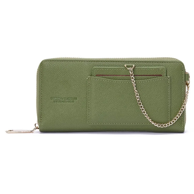 PERFECT FOR YOU 6306-002 Women Organ Long Purse PU Leather Cellphone Clutch with Separate Card Holder
