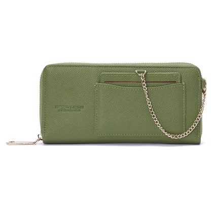 PERFECT FOR YOU 6306-002 Women Organ Long Purse PU Leather Cellphone Clutch with Separate Card Holder