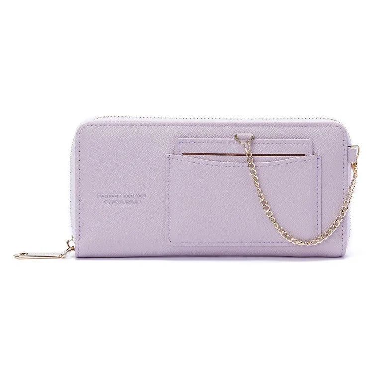 PERFECT FOR YOU 6306-002 Women Organ Long Purse PU Leather Cellphone Clutch with Separate Card Holder