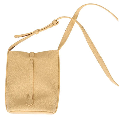 Stylish Casual PU Leather Women Crossbody Bag Phone Carrying Small Bucket Bag