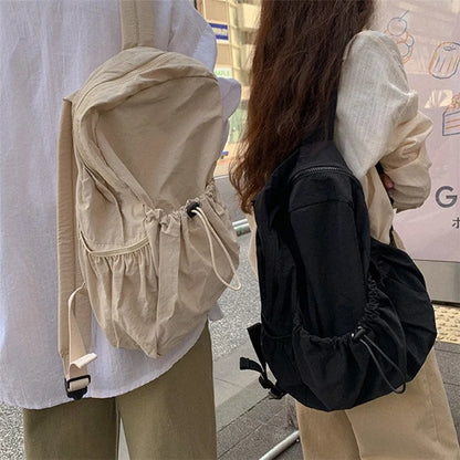 Lightweight Nylon Schoolbag Large Capacity Backpack Casual Travel Daypack