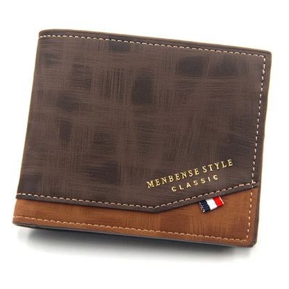 MENBENSE D3301-4 Men's Wallet PU Leather Card Case Billfold Change Storage Pouch
