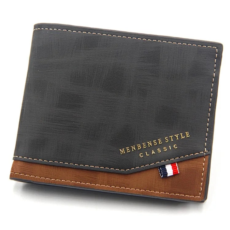 MENBENSE D3301-4 Men's Wallet PU Leather Card Case Billfold Change Storage Pouch