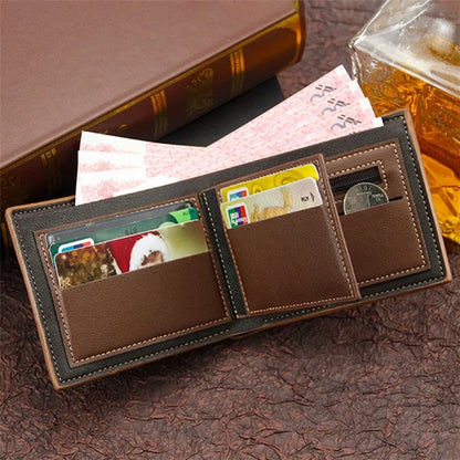 MENBENSE D3301-4 Men's Wallet PU Leather Card Case Billfold Change Storage Pouch