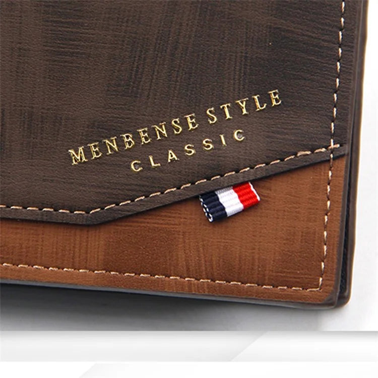 MENBENSE D3301-4 Men's Wallet PU Leather Card Case Billfold Change Storage Pouch