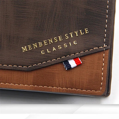 MENBENSE D3301-4 Men's Wallet PU Leather Card Case Billfold Change Storage Pouch