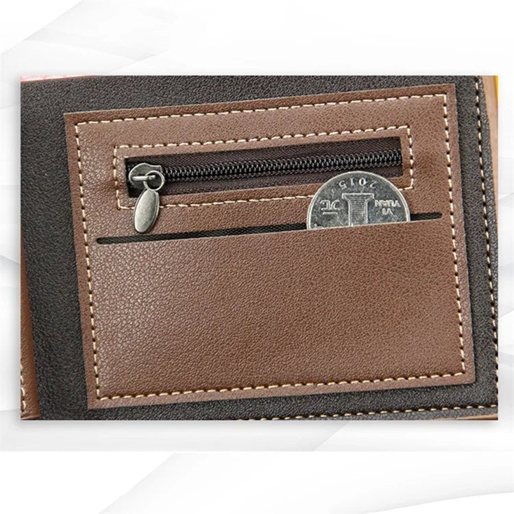 MENBENSE D3301-4 Men's Wallet PU Leather Card Case Billfold Change Storage Pouch