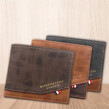 MENBENSE D3301-4 Men's Wallet PU Leather Card Case Billfold Change Storage Pouch