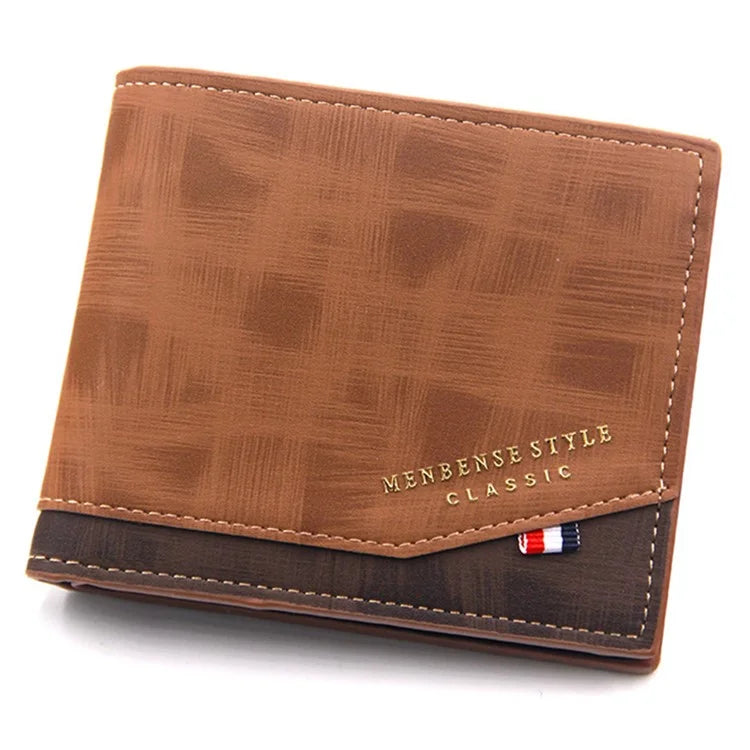 MENBENSE D3301-4 Men's Wallet PU Leather Card Case Billfold Change Storage Pouch
