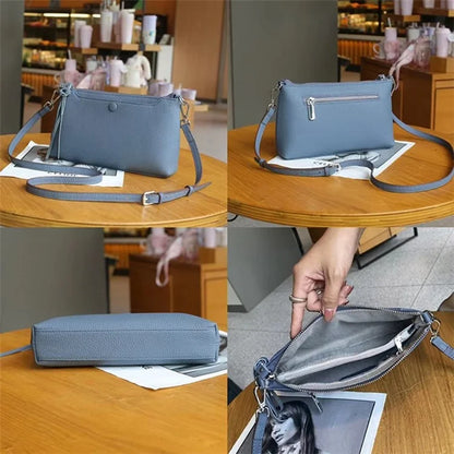 5016 Top-Layer Cowhide Leather Crossbody Bag Women's Daypack Shoulder Bag