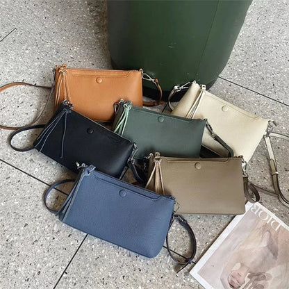 5016 Top-Layer Cowhide Leather Crossbody Bag Women's Daypack Shoulder Bag