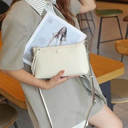 5016 Top-Layer Cowhide Leather Crossbody Bag Women's Daypack Shoulder Bag