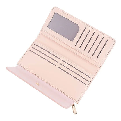 BAELLERRY N2403 Long Wallet PU Leather Cell Phone Pouch Bag Women's Clutch Purse Handbag