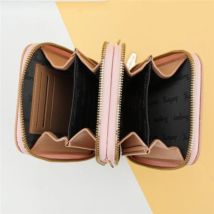 BAELLERRY N0111 Zipper Design PU Leather Crossbody Bag Phone Pouch Shoulder Bag for Travel, Daily Use