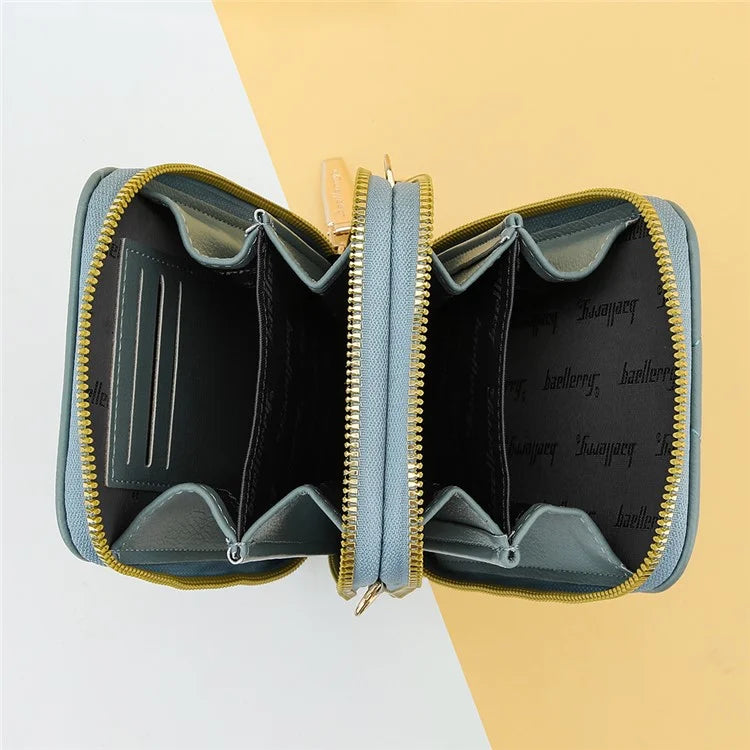 BAELLERRY N0111 Zipper Design PU Leather Crossbody Bag Phone Pouch Shoulder Bag for Travel, Daily Use