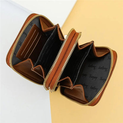 BAELLERRY N0111 Zipper Design PU Leather Crossbody Bag Phone Pouch Shoulder Bag for Travel, Daily Use