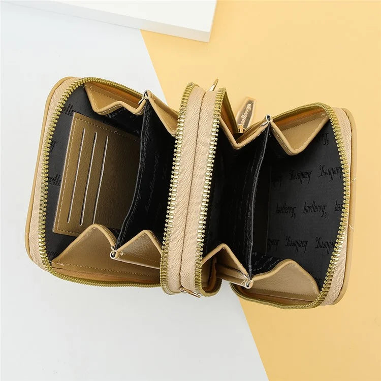 BAELLERRY N0111 Zipper Design PU Leather Crossbody Bag Phone Pouch Shoulder Bag for Travel, Daily Use