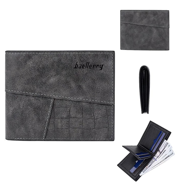 BAELLERRY D3031 Slim Design RFID Blocking Men's Wallet PU Leather Card Holder Billfold
